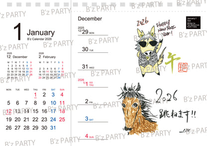 【受注生産】B’zカレンダー2026（卓上・週めくり）